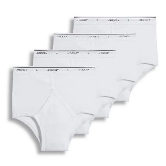 NEW JOCKEY CLASSICS MEN’S 4 FULL-RISE WHITE BRIEFS, SIZE 42 - Picture 4 of 7